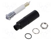 Indicator: LED; prominent; white; 230VAC; Ø8.2mm; IP67; connectors SIGNAL-CONSTRUCT