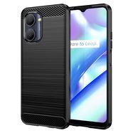 Carbon Case case for Realme C33 flexible silicone carbon cover black, Hurtel