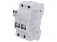 Fuse base; 10x38mm; for DIN rail mounting; 32A; Poles: 2; 1kVDC LOVATO ELECTRIC