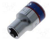 Socket; socket spanner,Torx®; E10; 3/8"; 28mm; short KING TONY