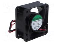 Fan: DC; axial; 12VDC; 60x60x25mm; 53.28m3/h; 40.7dBA; ball; 7000rpm SUNON