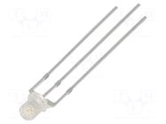 LED; red,blue; 3mm; 140°; Front: flat; 2.1÷2.6/2.9÷3.4VDC; -30÷85°C OPTOSUPPLY