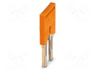 Comb bridge; PA; L: 29.6mm; ways: 2; W: 14.7mm; H: 29.6mm; Body: orange PHOENIX CONTACT