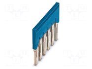 Comb bridge; PA; L: 29.6mm; ways: 6; W: 47.5mm; H: 29.6mm; Body: blue PHOENIX CONTACT