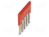 Comb bridge; PA; L: 29.6mm; ways: 8; W: 63.9mm; H: 29.6mm; Body: red PHOENIX CONTACT
