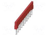 Comb bridge; PA; L: 20.38mm; ways: 10; W: 80.3mm; H: 20.38mm; Body: red PHOENIX CONTACT