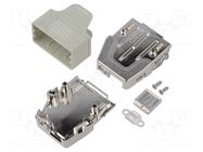 Enclosure for connectors: D-Sub; D-Sub 9pin,D-Sub HD 15pin HARTING