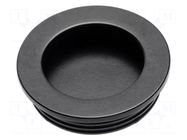 Holder; ZnAL; black; H: 10mm; B224; Ø: 40.5mm; recessed GTV Poland