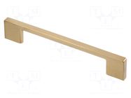 Holder; ZnAL; brass; H: 27.5mm; L: 161mm; W: 8.5mm; Holes pitch: 128mm GTV Poland