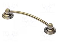 Holder; ZnAL; antique brass; L: 121mm; Holes pitch: 96mm; RENNES GTV Poland