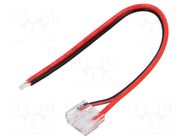 LED tape connector; for tape-wire connection; with leads; 6A POS