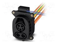 Connector: eMobility; socket; CHARX; PIN: 7(2+2+1+2); IP55; cables PHOENIX CONTACT