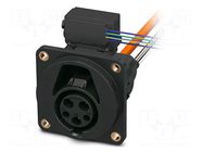 Connector: eMobility; socket; CHARX; PIN: 5(3+2); IP55; cables PHOENIX CONTACT