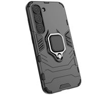 Ring Armor case for Samsung Galaxy S23 armored cover magnetic holder ring black, Hurtel