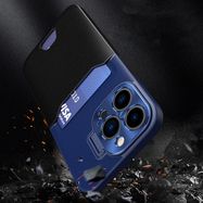 Leather Stand Case for Samsung Galaxy S23 Ultra cover card wallet with stand blue, Hurtel