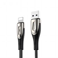 Joyroom Sharp Series S-M411 USB-A / Lightning 3A 2m Cable with Charging Indicator - Black, Joyroom