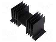 Heatsink: extruded; H; TO3; black; L: 50mm; W: 115mm; H: 63mm; 1.3K/W FISCHER ELEKTRONIK