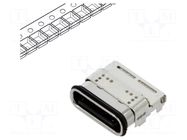 Connector: USB C; socket; SMT; PIN: 24; horizontal; top board mount GCT