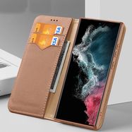 Dux Ducis Hivo case Samsung Galaxy S23+ flip cover wallet stand RFID blocking brown, Dux Ducis