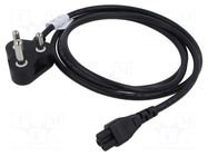 Cable; 3x0.75mm2; IEC C5 female,IS 1293 (M) plug; PVC; 1.8m; 2.5A LIAN DUNG