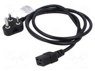 Cable; 3x1.5mm2; IEC C19 female,IS 1293 (M) plug; PVC; 1.8m; 16A LIAN DUNG