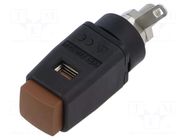 Laboratory clamp; brown; 70VDC; 33VAC; 16A; screw,spring clamp SCHÜTZINGER