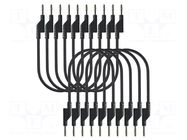 Test leads; 50VAC,120VDC; 10A; banana plug 4mm,both sides; black PEAKTECH