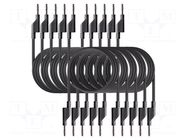 Test leads; 50VAC,120VDC; 10A; banana plug 4mm,both sides; black PEAKTECH