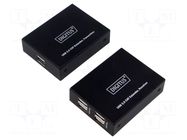 USB extender; USB 2.0; DC socket,RJ45 socket,USB A socket x5 DIGITUS
