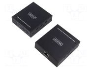 USB extender; USB 3.2 Gen 1; black; metal; 5Gbps; Cat: 6a; 100m DIGITUS