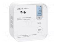 Meter: CO detector; Display: LCD; 87x87x31mm; -10÷40°C QOLTEC