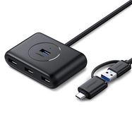 Ugreen HUB 4in1 USB-C - 4xUSB 3.0 5Gb/s 1m black (CR113), Ugreen