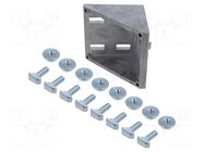Angle bracket; for profiles; W: 88mm; H: 86mm; L: 86mm; aluminium FATH
