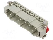 Connector: HDC; contact insert; male; CME; PIN: 10; 16A; 600V; 10+PE ILME
