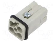 Connector: HDC; contact insert; male; CQ; PIN: 3; 40A; 600V; 3+PE ILME