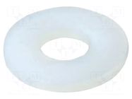 Washer; round; D=10mm; h=1mm; polyamide; natural ESSENTRA