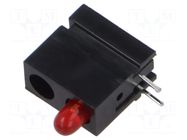 LED; in housing; 3mm; No.of diodes: 1; red; 20mA; Lens: red,diffused MENTOR