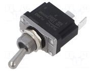 Switch: toggle; Pos: 2; SPST; OFF-ON; 16A/250VAC; 20A/24VDC FILN