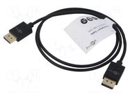 Cable; DisplayPort plug,both sides; PVC; 1m; black; Core: Cu; ABS GOOBAY