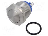 Switch: vandal resistant; Pos: 2; SPST-NO; 2A/36VDC; IP65; OFF-(ON) E-SWITCH