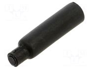 Heat shrink cap; glued; 6.4mm; L: 30mm; black; 120°C RADPOL