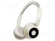 Headphones; brown; Jack 3,5mm,USB C socket; wireless; 10m; 32Ω LOGILINK