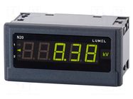 Voltmeter; digital,mounting; 0÷10V; panel; LED; 5 digits; Unit: l/h LUMEL