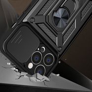 Hybrid Armor Camshield Case for Vivo X80 Lite / Vivo V25 Armor Case with Camera Cover Black, Hurtel