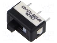 Switch: slide; Pos: 2; SPDT; 1A/30VDC; ON-ON; PCB; Leads: for PCB APEM