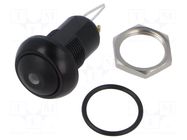 Switch: push-button; Pos: 2; SPST-NO; 2A/125VAC; 4A/12VDC; OFF-ON APEM