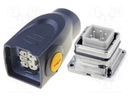 Connector: HDC; male + female; plug + socket,complete set; PIN: 5 HARTING