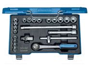 Wrench-set; 12-angles,rattle,socket bits,socket spanner; 3/8" GEDORE