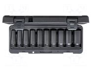 Wrench-set; 6-angles,socket bits,socket spanner,impact; 1/2" GEDORE