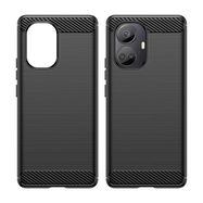 Carbon Case case for Realme 10 Pro+ flexible silicone carbon cover black, Hurtel